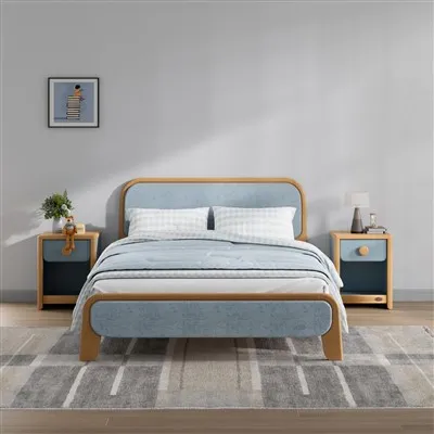 बच्चों का लकड़ी का बिस्तर